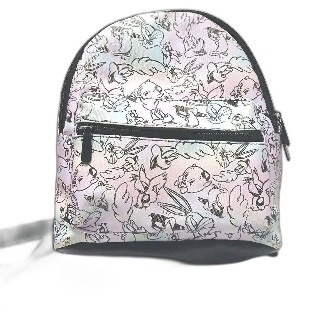 Bio World Looney Tunes 12 Inch Multicolor small Backpack Bugs Bunny Donald Duck